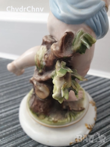 чифт2бр Capodimonte статуетки 20см/стари Каподимонте порцеланови фигури на голи ангели-херувими, снимка 9 - Статуетки - 52973233