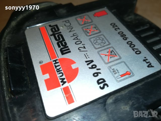 wurth NICD battery pack-germany 0311201809, снимка 2 - Винтоверти - 30662127