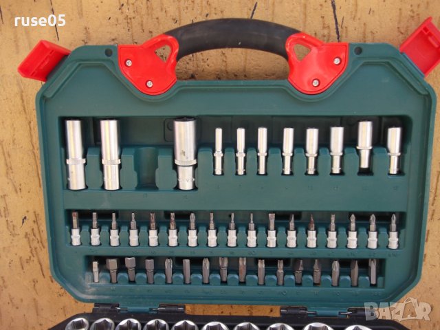 Комплект "TROY" професионална тресчотка с вложки 1/2“ и 1/4“, снимка 3 - Куфари с инструменти - 37002733