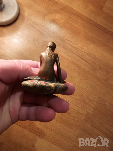 Красива старинна бронзова малка скулптура малката русалка., снимка 3 - Антикварни и старинни предмети - 44614962