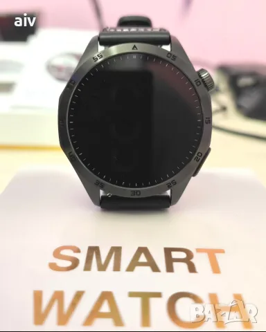 Смарт часовник с Bluetooth разговори, ЕКГ и пълен здравен мониторинг (Черен)