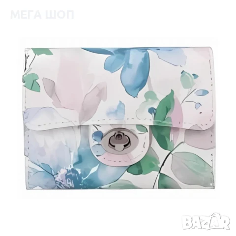 Дамско портмоне с флорален принт, снимка 3 - Портфейли, портмонета - 50485752