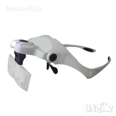 Увеличителна лупа за глава очила с осветление за четене шиене гоблени, снимка 5 - Други инструменти - 29154941