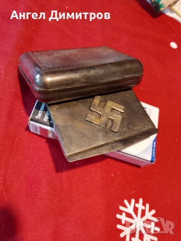Трети райх страхотна метална табакера кутия , снимка 3 - Антикварни и старинни предмети - 52011112