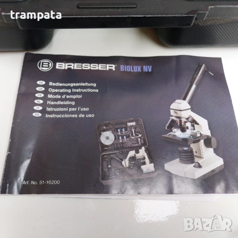 НАЙ ДОБРАТА ОФЕРТА Микроскоп BRESSER Biolux NV 20x-1280x HD USB Камера , снимка 4 - Друга електроника - 54182632