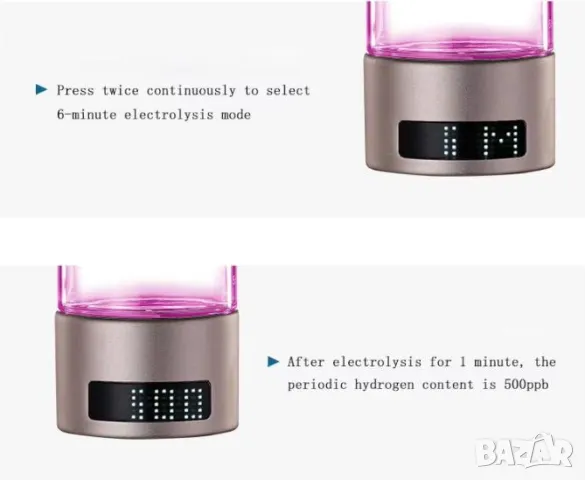 Водородна Бутилка за Пластмасово Шише 500мл. Приставка за Кислородно Вдишване в Самолет Влак Автобус, снимка 7 - Други - 48846057