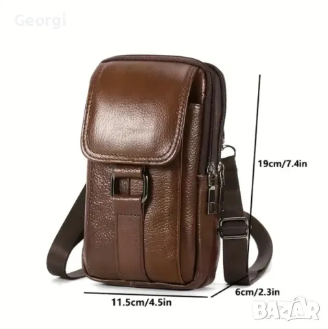 Малки, Компактни, Дисплей чантички - Черна естествена кожа / многофункционални, снимка 9 - Чанти - 49634313