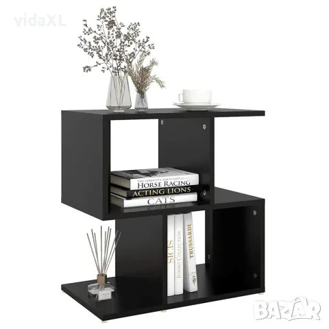 vidaXL Нощни шкафчета, 2 бр, черни, 50x30x51,5 см, инженерно дърво, снимка 6 - Шкафове - 56147817