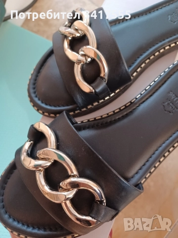 Дамски чехли естествена кожа, снимка 4 - Чехли - 52536155