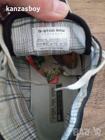 G-star - мъжки кецове деним размер 45, снимка 8 - Спортни обувки - 44534722