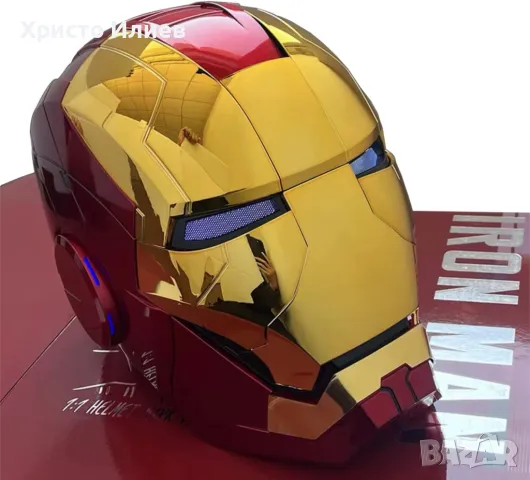 Marvel Моторизирана маска Iron Man MK5 1:1 с гласова команда Роботизирана каска Железния човек, снимка 7 - Друга електроника - 49126180