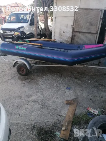 Надуваема лодка комплект със колесар , снимка 1