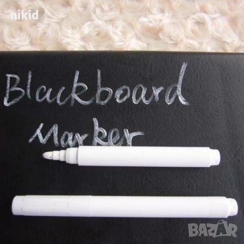 Бял маркер флумастер за надпис върху черни етикети и дъски писане, снимка 6 - Други - 23029038