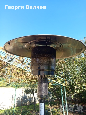 Газов отоплител тип гъба за открити пространства