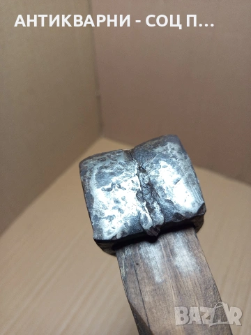 Соц Стара Ръчно Кована Голяма Брадва. Номер 578., снимка 7 - Антикварни и старинни предмети - 53168696