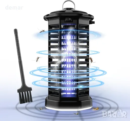 Електрическа лампа против насекоми, 18 W, UV 365 nm и решетка 4200 V
