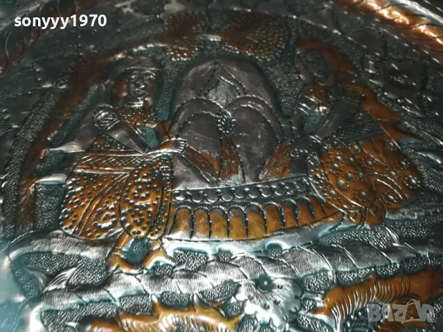 КРАСИВА РЕЛЕФНА ЧИНИЯ С ДВОЙНО ДЪНО 2910241805, снимка 9 - Антикварни и старинни предмети - 47765025