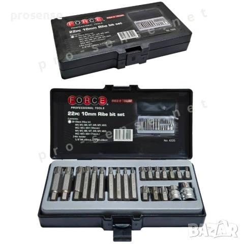 Накрайници RIBE Имбусни Болтове 22 броя FORCE 4225