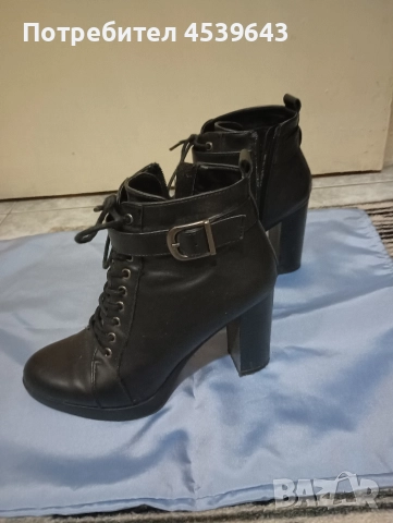 Дамски кожени боти на ток 37 номер, снимка 6 - Дамски боти - 52860996