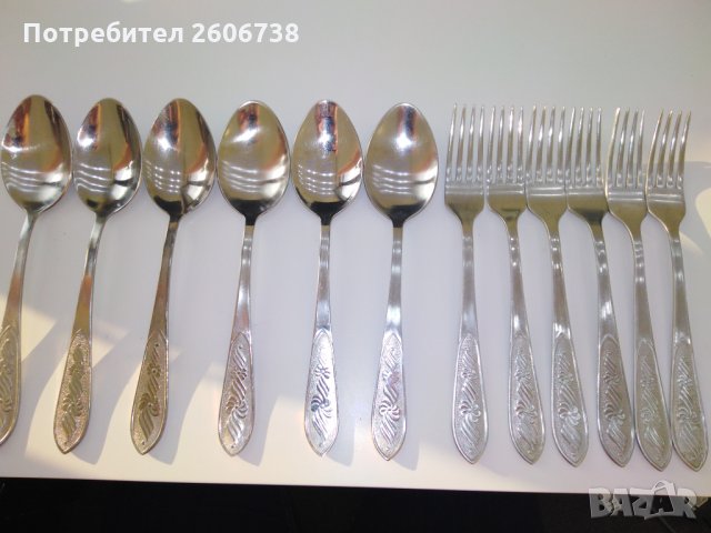 Руски лъжици и вилици неръждаема стомана, снимка 1 - Прибори за хранене, готвене и сервиране - 28192001