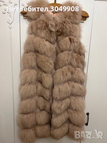 Дълъг елек естествен косъм от лисица.