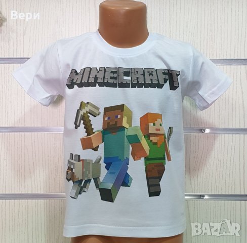 Нова детска тениска с дигитален печат MINECRAFT (Майнкрафт)