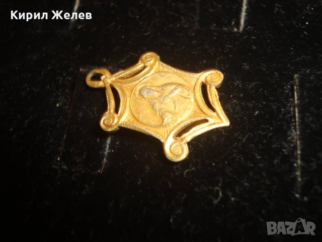 МНОГО РЯДКА ПОЗЛАТЕНА МИНИАТЮРНА ИКОНКА ДВУСТРАННА СТАРА 14185, снимка 5 - Колекции - 30652748