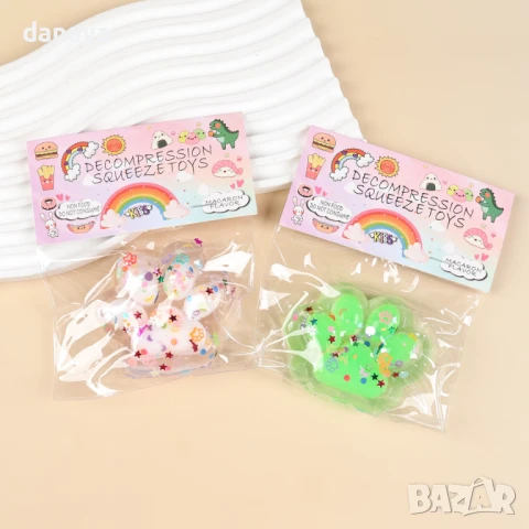 5971 Светещо скуиши Котешки лапички 7 см, антистрес играчка SQUISHY, снимка 7 - Фигурки - 50767343
