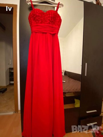 Червена бална  рокля, снимка 2 - Рокли - 24764987
