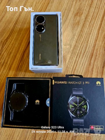 Продавам комплект Huawei P50 pro и часовник Gt 3, снимка 2 - Huawei - 39542439