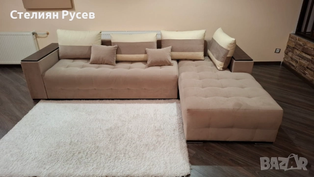 1603 Мелвин ъглов разтегателен холов  диван  300/175 см -цена 260 евро или 508.52лв    gk - с издърп, снимка 2 - Дивани и мека мебел - 53992256
