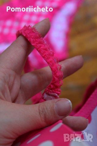 Нов комплект сутиен и бикини в розово с дантела Primark, снимка 3 - Бельо - 54127931