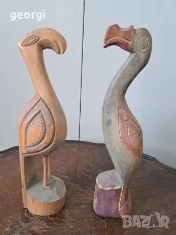 екзэтични дървени фигури птици дърворезба    5/2