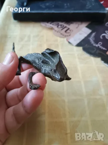 Красив бронзов гущер, снимка 10 - Антикварни и старинни предмети - 50092753
