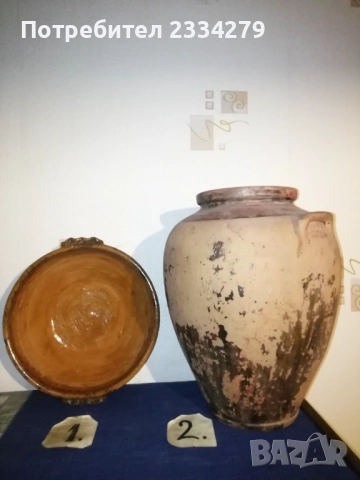 Стари глинени-каменни съдове от различни години и грънчари. , снимка 4 - Антикварни и старинни предмети - 52830110