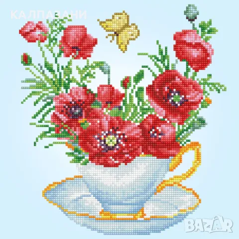 Diamond Dotz Диамантен гоблен Teatime Poppies 5851 диаманта SD3405 