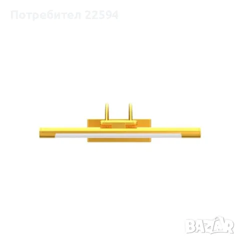 LED осветление за картина 8W 40 см въртяща се глава 3000 K – Златиста, снимка 4 - Лампи за стена - 55853854