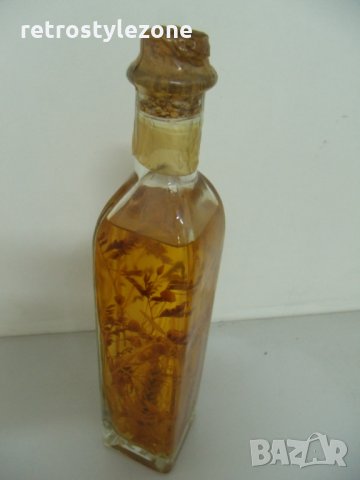 № 4568 стара декорация - растения в бутилка    - размер 26 / 5 / 5 см , снимка 5 - Други ценни предмети - 30171244