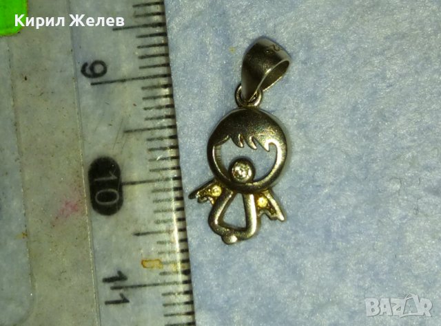СРЕБЪРНА ФИГУРАЛНА АРТ ВИСУЛКА СРЕБРО 925 с ФАСЕТИРАНО ИСКРЯЩО КРИСТАЛЧЕ 40134, снимка 7 - Колиета, медальони, синджири - 42475901