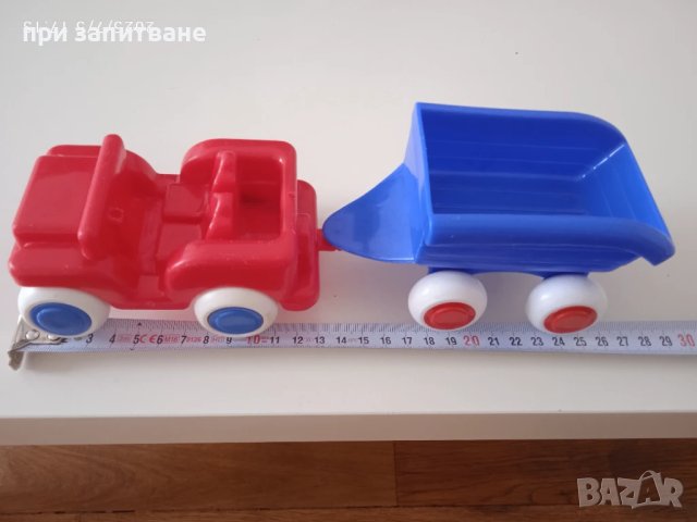 Играчка количка Jeep на Viking toys и ремарке на Flex toys, Sweden, обща дължина 28 см., снимка 8 - Колекции - 50918310