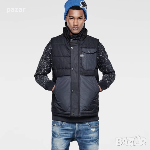 G-STAR RAW Wolker Vest Мъжки Пухен Елек с Джобове M, снимка 2 - Якета - 52778197