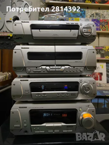 Мощна система Technics SA-EH560, двукасетен Дек, Тунер, Усилвател, Тонколони