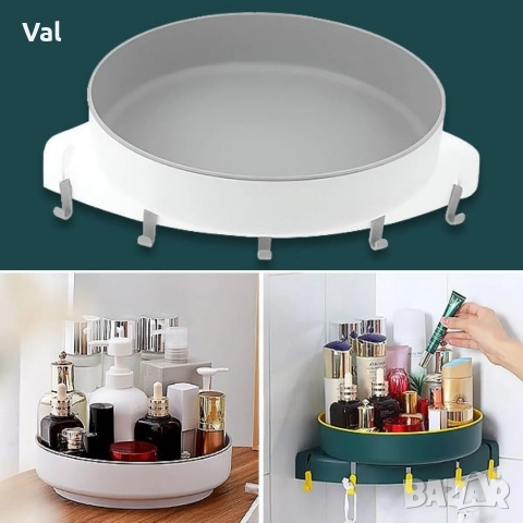 Въртяща се ъглова поставка за баня или кухня, снимка 3 - Други стоки за дома - 52935509