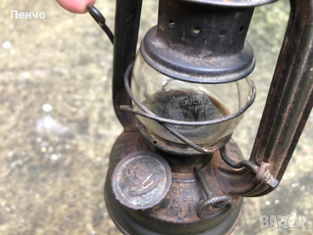 стар немски военен фенер "FEUERHAND №75 ATOM" - WEHRMACHT - WWII - ОРИГИНАЛ, снимка 11 - Антикварни и старинни предмети - 50558987