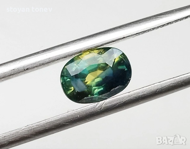 Рядък ненагряван многоцветен сапфир 1,41 карата! Сертификат!