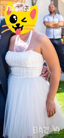 Бяла къса рокля Junona