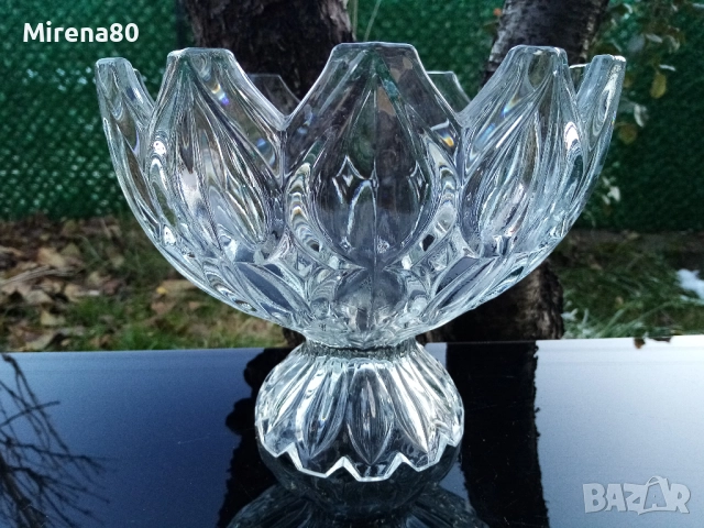 * Bohemia * - кристална фруктиера - нова !, снимка 2 - Антикварни и старинни предмети - 52931475