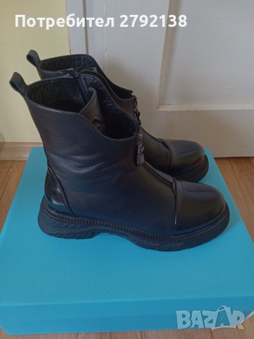 Дамски боти от естествена кожа , снимка 5 - Дамски боти - 44459778
