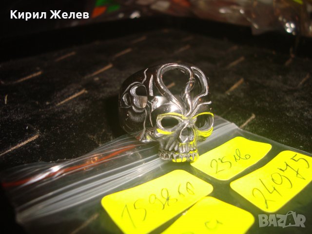 НЕО-ГОТИЧЕСКИ ХЕВИ-МЕТЪЛ СТИЛ ПРЪСТЕН НЕРЪЖДАЕМА СТОМАНА НОВ 24975