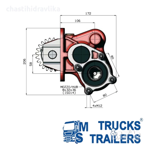 PTO Включвател OMFB за IVECO 2870.9 - 2xISO 00218502172, снимка 2 - Части - 52130404